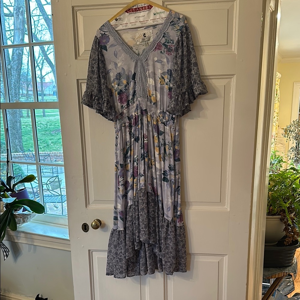 Floral Gray Dress